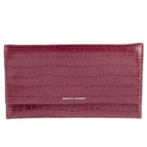 Rebecca Minkoff Burgundy Leather Clutch Cardholder